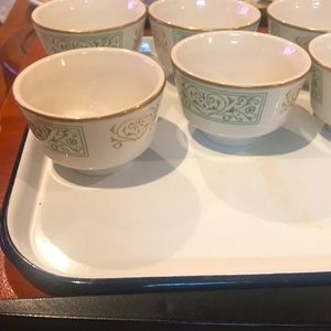 Homer Laughlin Green & Gold Design Small Bowls - 10